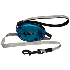 Flamingo Dogx2GO Belt Glassy S рулетка для собак до 12 кг, стрічка 2 м, синя