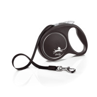 Flexi Black Design L рулетка для собак, стрічка 5 м, чорний