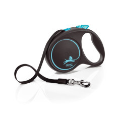 Flexi Black Design L рулетка для собак, стрічка 5 м, синій