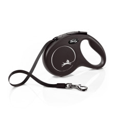 Flexi New Classic M рулетка для собак, лента 5 м, черный