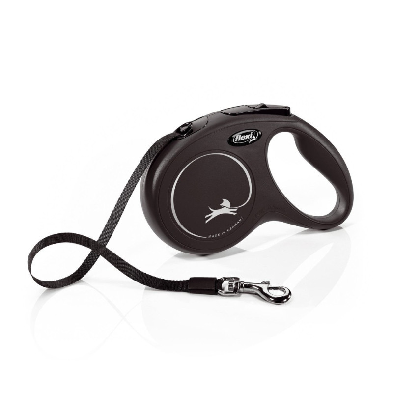 Flexi New Classic M рулетка для собак, лента 5 м, черный