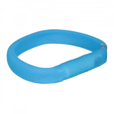 Trixie Flash Light Wide Ring USB нашийник для собак, що світиться, синій, 50 см