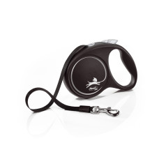 Flexi Black Design M рулетка для собак, лента 5 м, черный