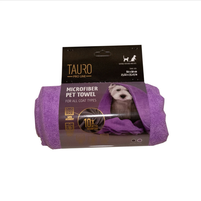 Tauro Pro Line полотенце для собак и котов, 60 х 90 см, фиолетовый