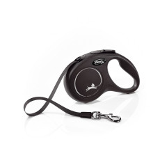 Flexi New Classic S рулетка для собак, стрічка 5 м, чорний