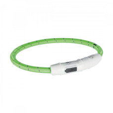 Trixie Flash Light Ring USB нашийник для собак, що світиться, зелений, 65 см