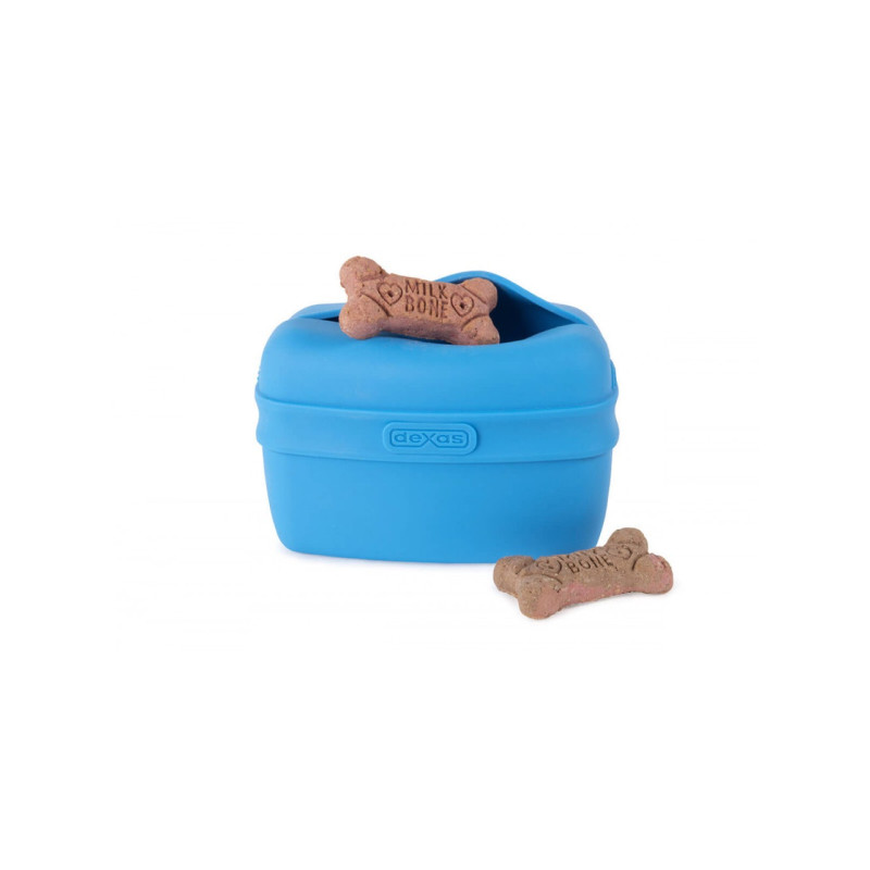 Dexas Pooch Pouch контейнер для лакомств на пояс, голубой