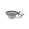 Dexas Travel Cup with Bottle Holder & Carabiner дорожная миска складная для собак и кошек, 240 мл, серая