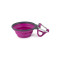 Dexas Travel Cup with Bottle Holder & Carabiner дорожная миска складная для собак и кошек, 240 мл, пурпурная
