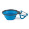 Dexas Travel Cup with Bottle Holder & Carabiner дорожная миска складная для собак и кошек, 240 мл, голубая