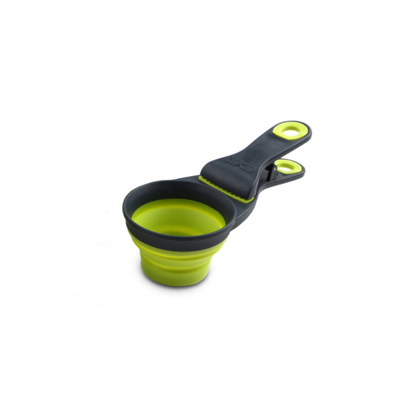Dexas Collapsible KlipScoop мірний стакан для корму складаний на кліпсі, 480 мл зелений