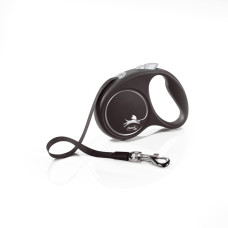Flexi Black Design S рулетка для собак, стрічка 5 м, чорний