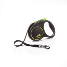 Flexi Black Design S рулетка для собак, лента 5 м, зеленый