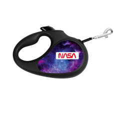 Waudog R-Leash S рулетка для собак з малюнком "Nasa21", стрічка, 5 м