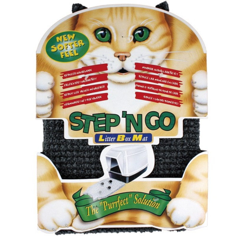 Flamingo Litter Box Mat килимок для котячого туалету, сірий, 45 см х 30 см