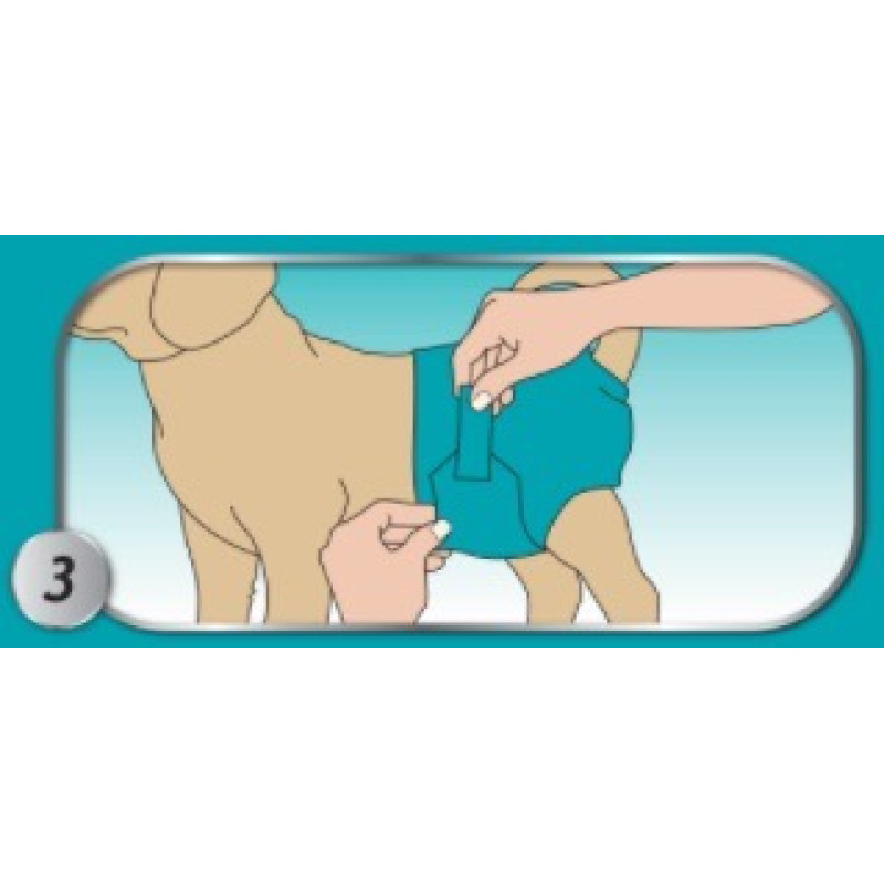 Simple Solution Washable Diaper многоразовый подгузник для собак, размер M - фото 8