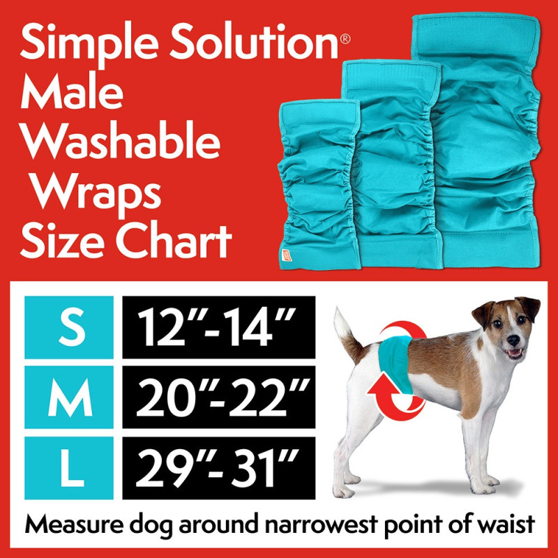 Simple Solution Washable Male Wrap Large многоразовый памперс для кобелей, размер M - фото 9