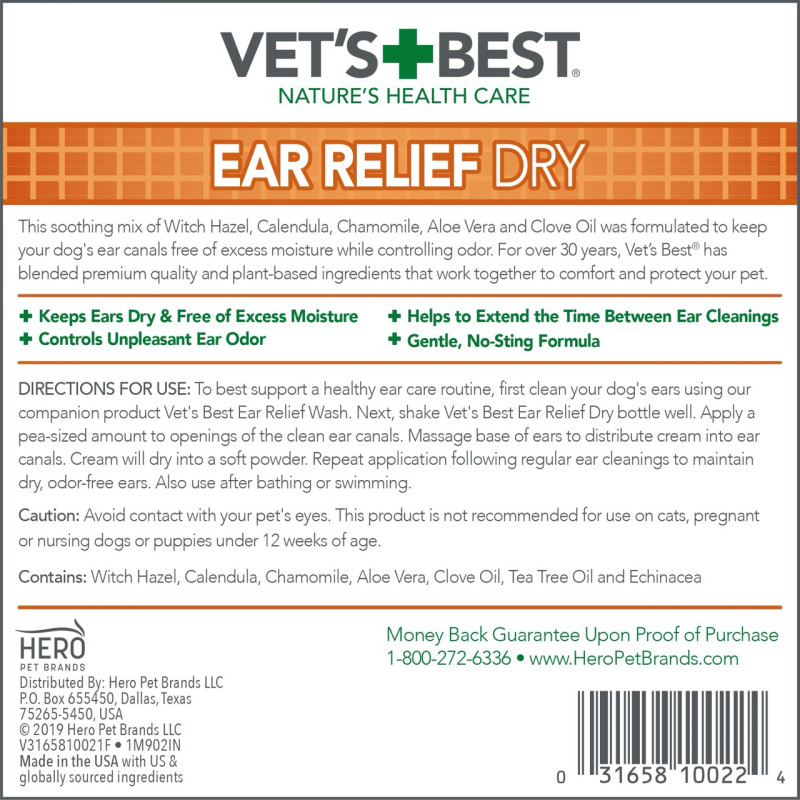 Vet's Best Ear Relief Dry лосьон для ухода за ушами собак, 118 мл - фото 2