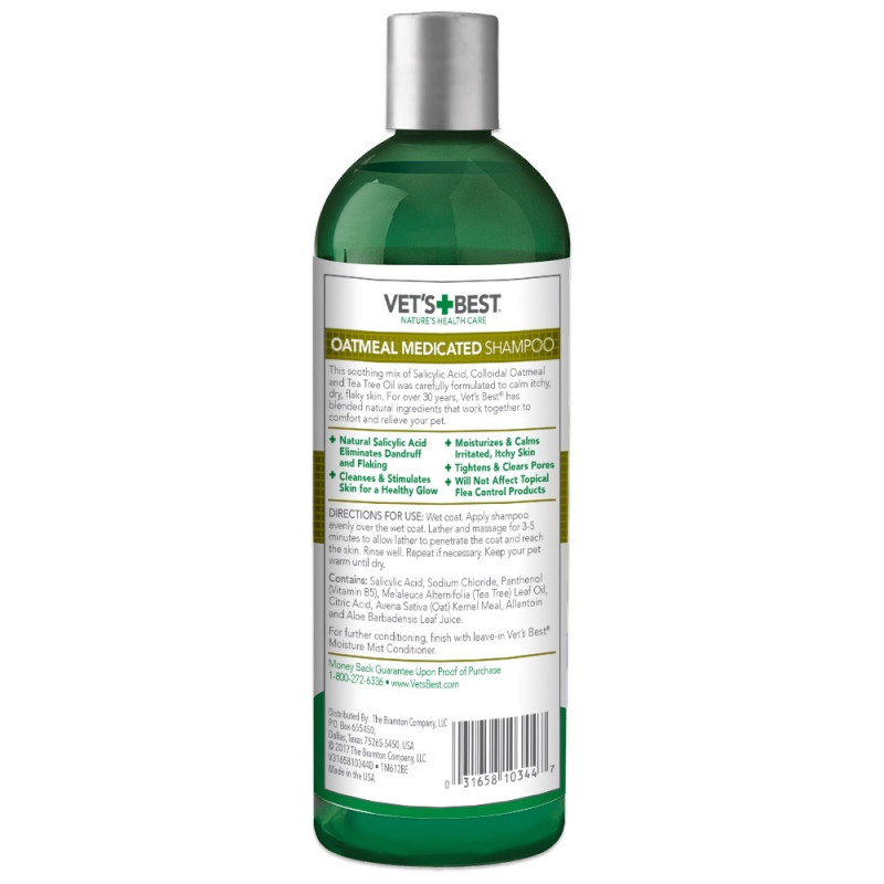 Vet's Best Oatmeal Medicated Shampoo шампунь для собак с сухой кожей, 470 мл - фото 2