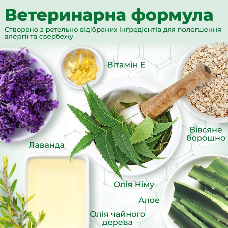 Vet's Best Allergy Itch Relief Shampoo шампунь для собак з чутливою шкірою, 470 мл - фото 3