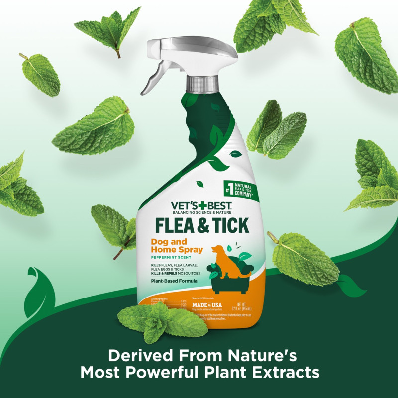 Vet's Best Flea & Tick Home Spray спрей от блох и клещей для собак и дома, 946 мл - фото 2