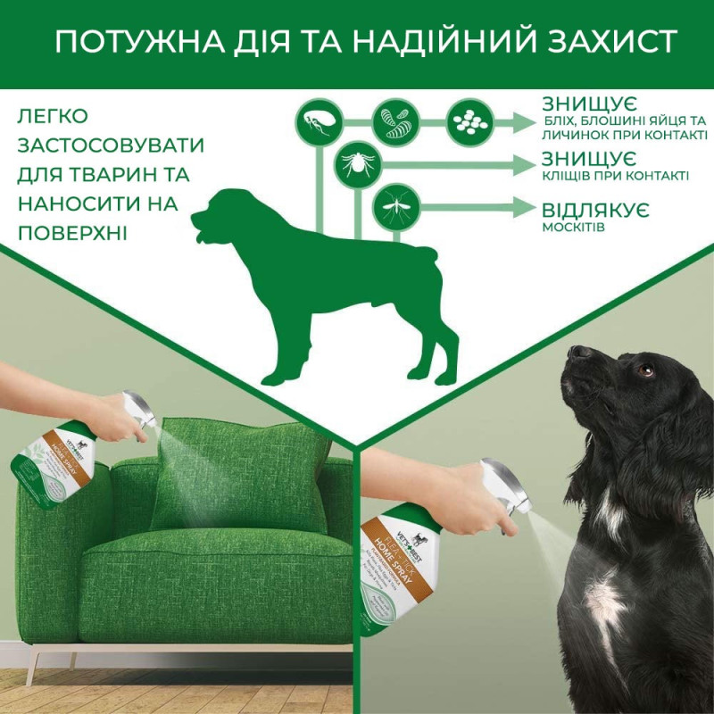 Vet's Best Flea & Tick Home Spray спрей от блох и клещей для собак и дома, 946 мл - фото 3