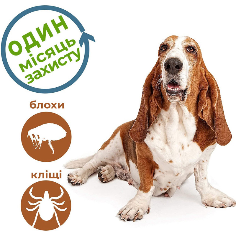 Vet's Best Flea Tick Spot-on Tubs краплі від бліх та кліщів для собак вагою від 7 до 18 кг, 4 піп - фото 3