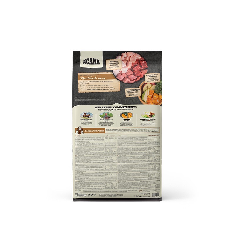 Acana Ranchlands Dog Recipe сухой корм с красным мясом для собак всех возрастов 11.4 кг - фото 3