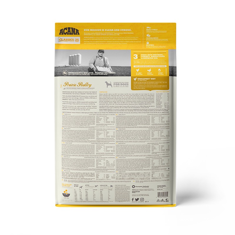Acana Prairie Poultry сухой корм с мясом птицы для собак всех возрастов 6 кг - фото 3