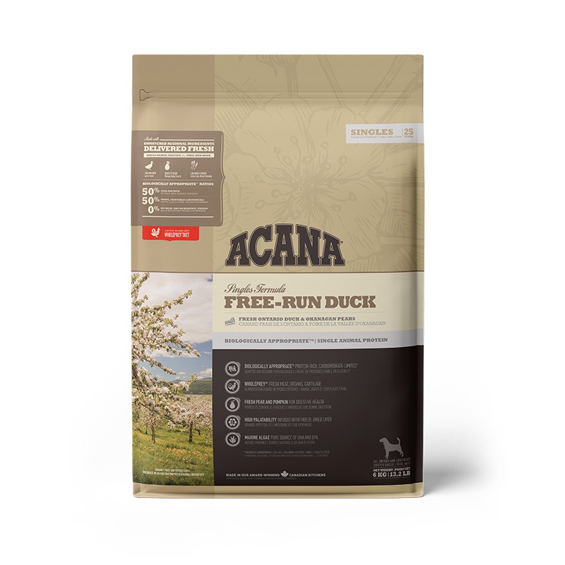 Acana Free-Run Duck сухой корм монопротеиновый для собак всех возрастов 6 кг - фото 2