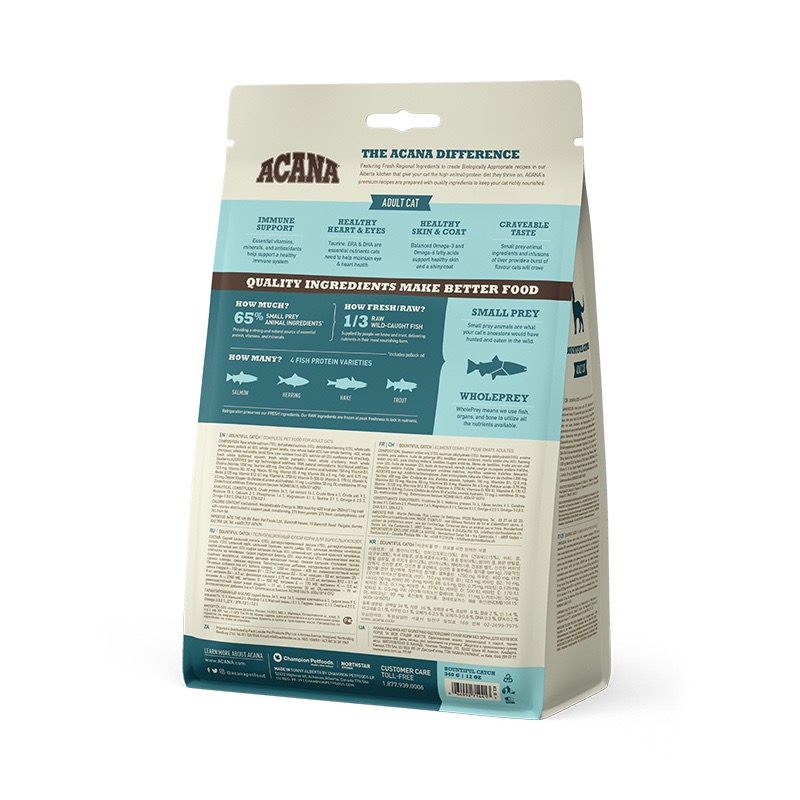Acana Bountiful Catch Cat сухий корм з рибою для котів 340 гр - фото 4