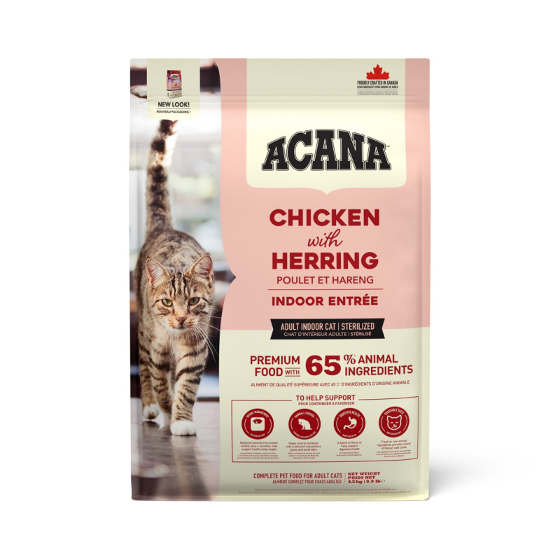 Acana Indoor Entree Cat сухий корм для малоактивних дорослих котів 4.5 кг - фото 2