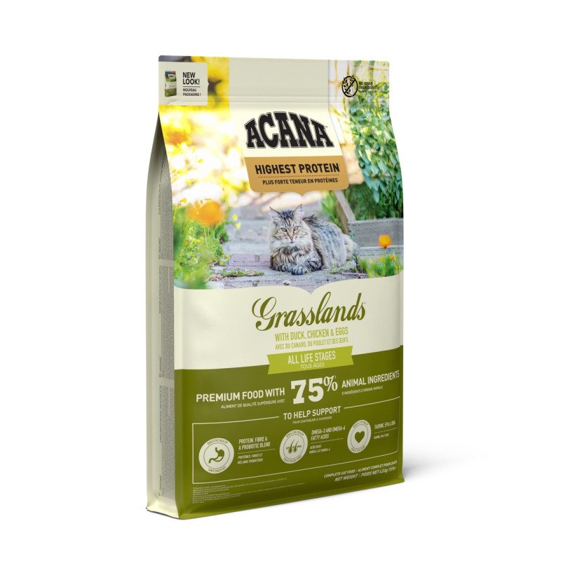 Acana Grasslands cat сухий корм з м'ясом та рибою для котів будь-якого віку 4.5 кг - фото 3