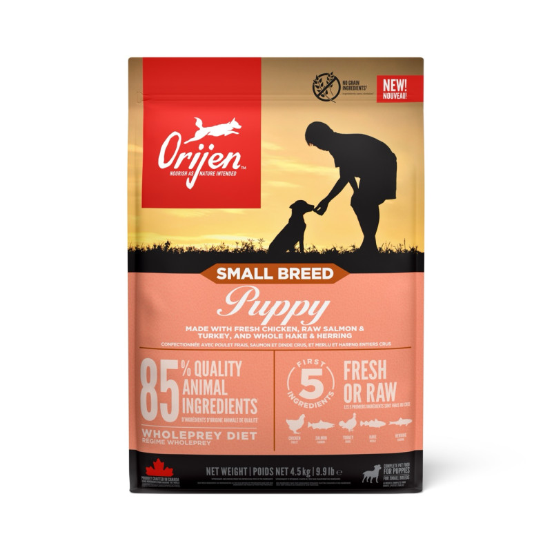 Orijen Puppy Small Breed сухой корм с курицей и лососем для щенят малых пород 4.5 кг - фото 2