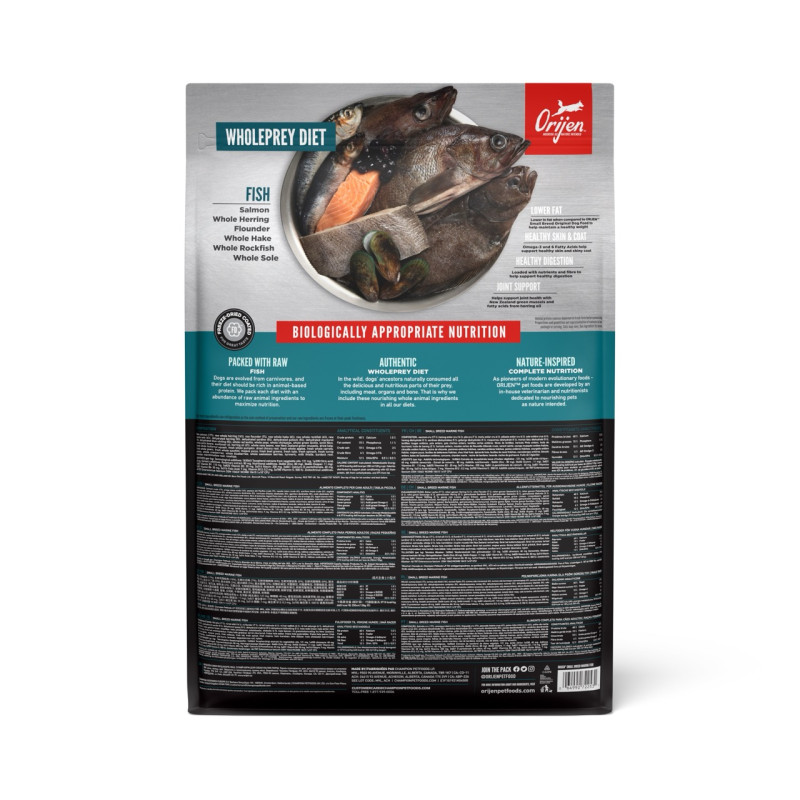 Orijen Small Breed Marine Fish сухой корм с рыбой для собак малых пород 4.5 кг - фото 4