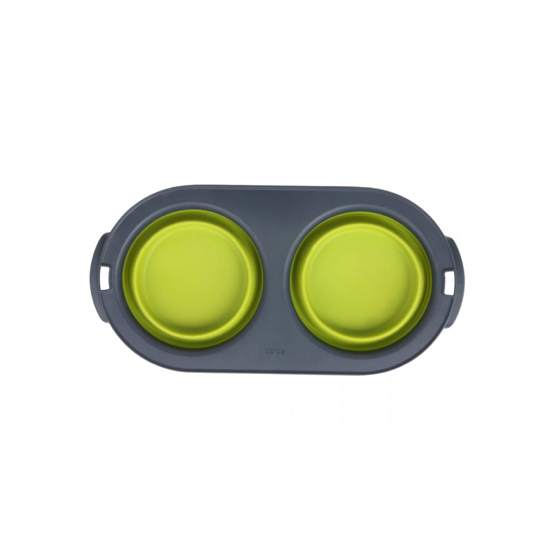 Dexas Collapsible Pet Feeder миска подвійна складана, 2 шт х 1.2 л, зелений - фото 2