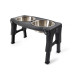 Dexas Adjustable Height Double Pet Feeder миска з нержавіючої сталі подвійна з регульованими ніжками, 2 шт х 960 мл, сіра - фото 2