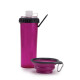 Dexas Snack Duo With Companion Cup пляшка для собак дорожня подвійна для корму та води, 720 мл, пурпурна - фото 3