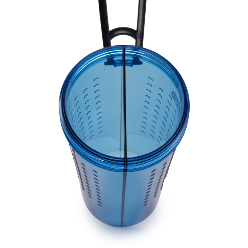 Dexas Snack Duo With Companion Cup бутылка для собак дорожная двойная для корма и воды, 720 мл, голубая - фото 4