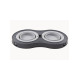 Dexas Double Elevated Feeder миска двойная на складной подставке, 2 шт х 600 мл, серая - фото 6
