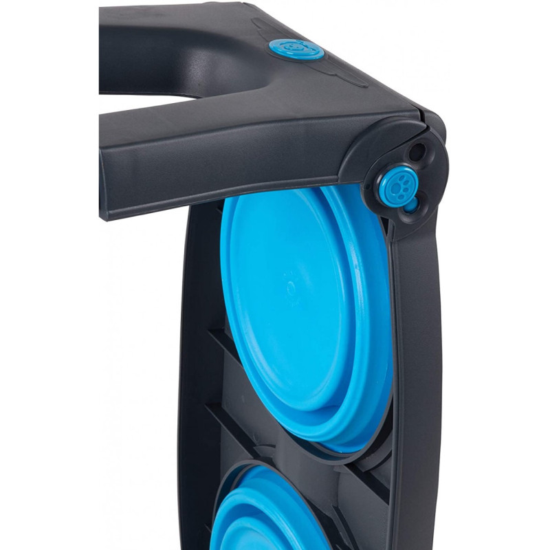 Dexas Adjustable Height Pet Feeder миска подвійна з регульованими ніжками, 2 шт х 960 мл, блакитна - фото 4
