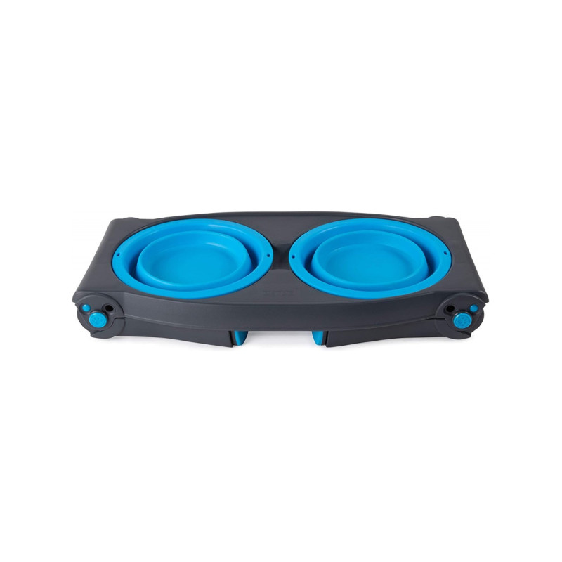 Dexas Adjustable Height Pet Feeder миска подвійна з регульованими ніжками, 2 шт х 960 мл, блакитна - фото 8