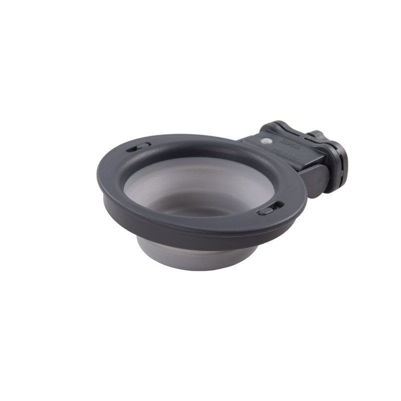 Dexas Collapsible Kennel Bowl миска для собак складная с креплением на клетку, 240 мл, серая - фото 2
