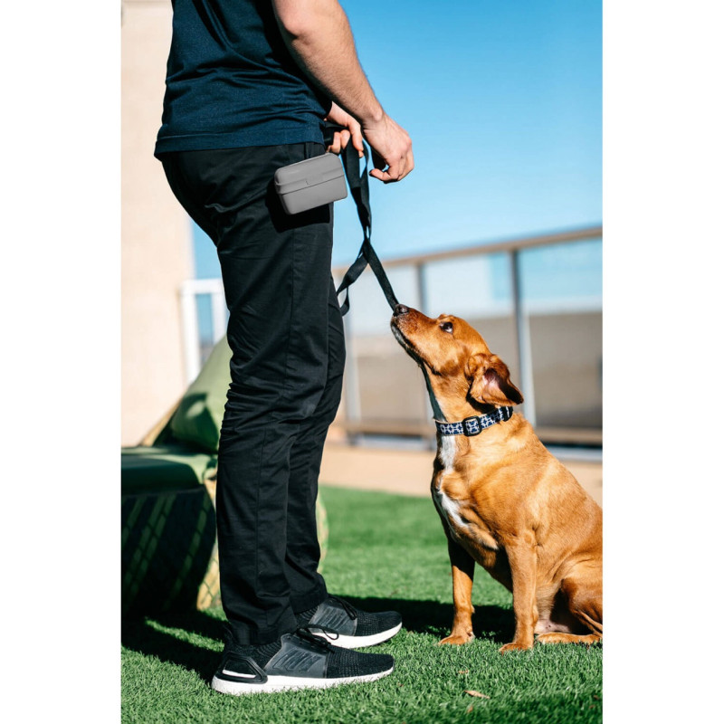 Dexas Pooch Pouch контейнер для ласощів на пояс, сірий - фото 4
