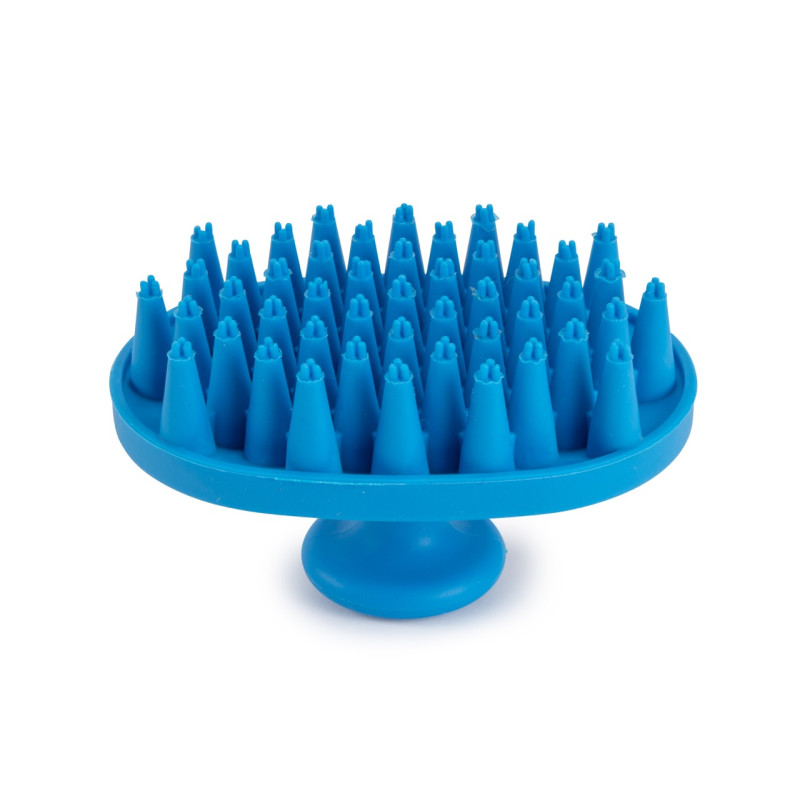 Dexas Brushbuster щетка для купания собак и котов, 10 см, голубая - фото 2