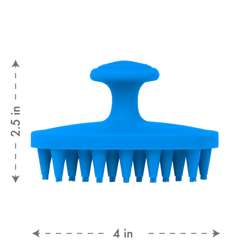 Dexas Brushbuster щетка для купания собак и котов, 10 см, голубая - фото 4