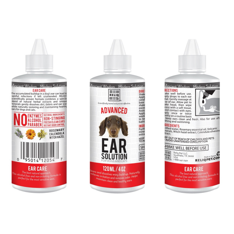 Reliq Ear Solution лосьйон для догляду за вухами собак, 120 мл - фото 5