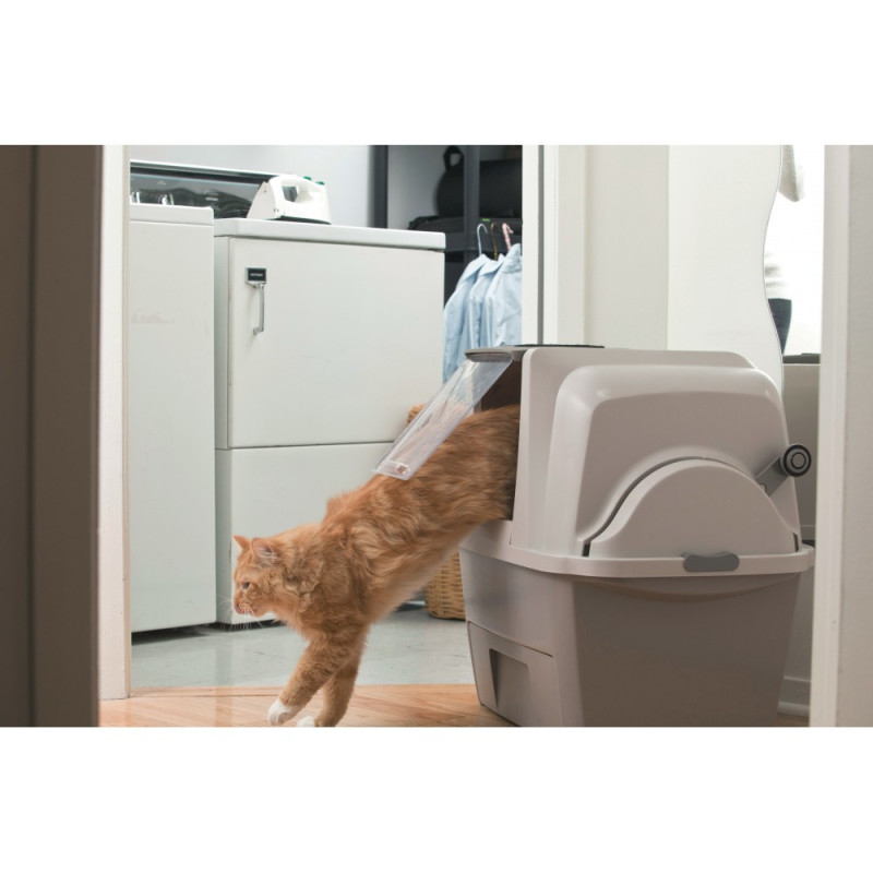 Catit Smart Sift туалет для кошек закрытый, 63x66x48 см, бежевый - фото 2