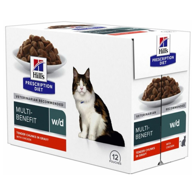 Hill's PD w/d Multi-Benefit Cat влажный корм для котов с ожирением 85 гр - фото 2