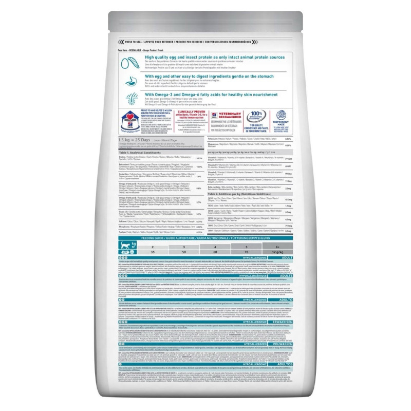 Hill's SP Feline Adult Hypoallergenic сухий корм гіпоалергенний для котів 1.5 кг - фото 2